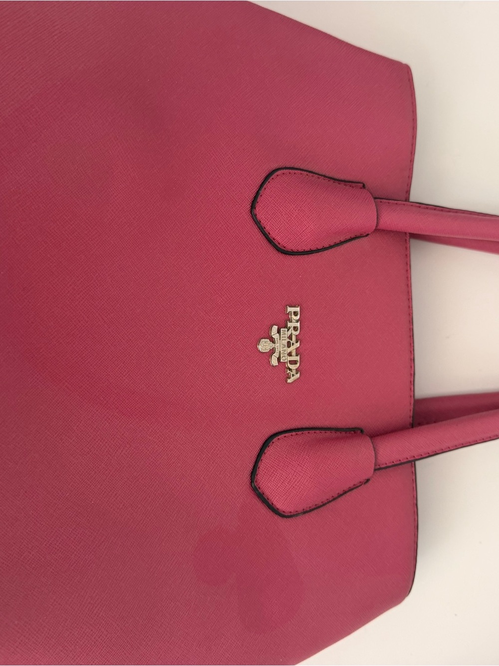 Prada Hot Pink Saffiano Leather Tote